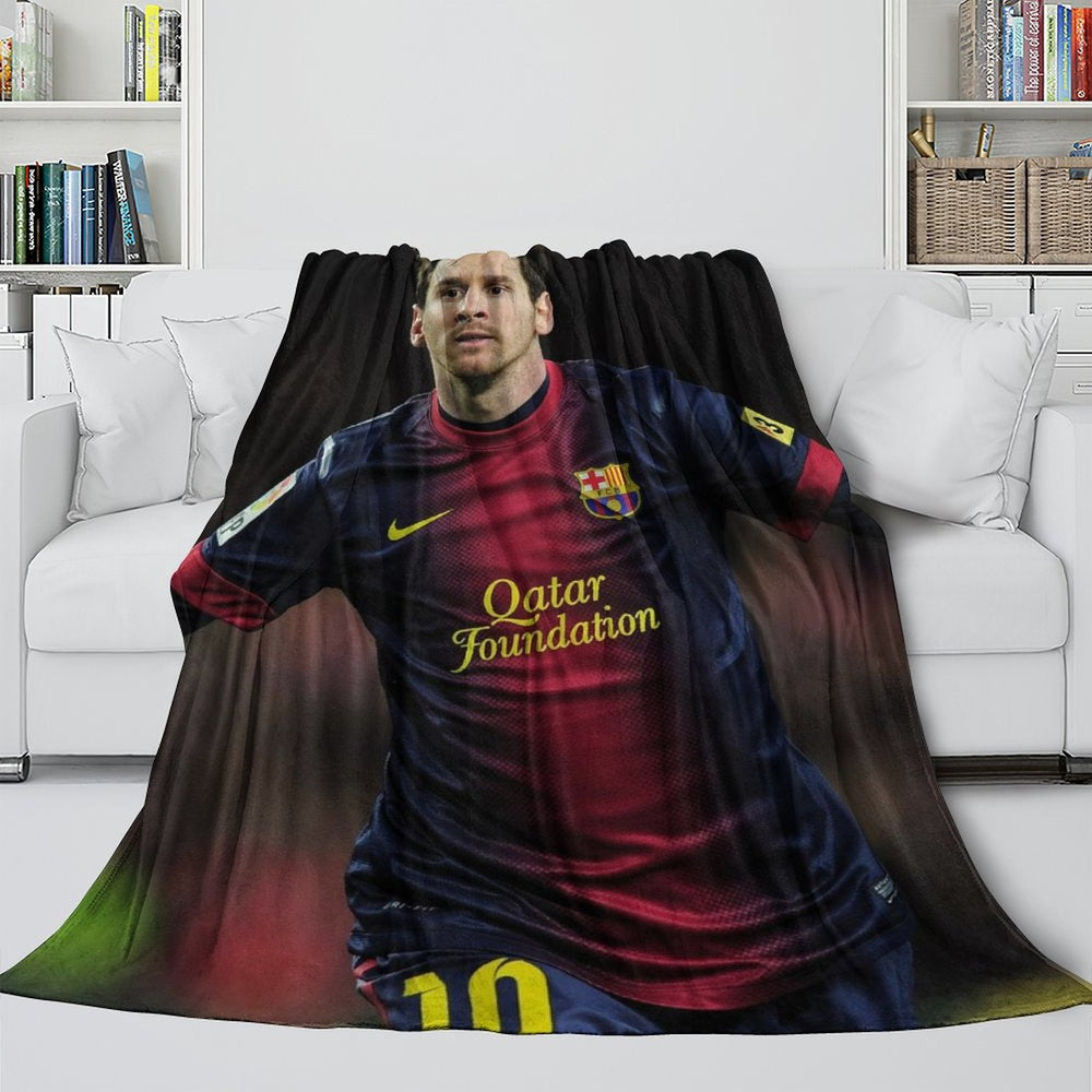 Lionel Messi Blanket Flannel Throw Room Decoration (Online Order Only)