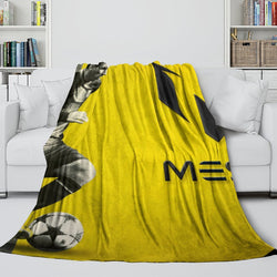 Lionel Messi Blanket Flannel Throw Room Decoration (Online Order Only)