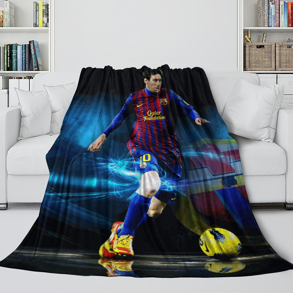 Lionel Messi Blanket Flannel Throw Room Decoration (Online Order Only)