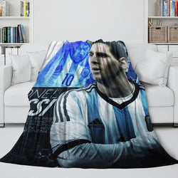 Lionel Messi Blanket Flannel Throw Room Decoration (Online Order Only)