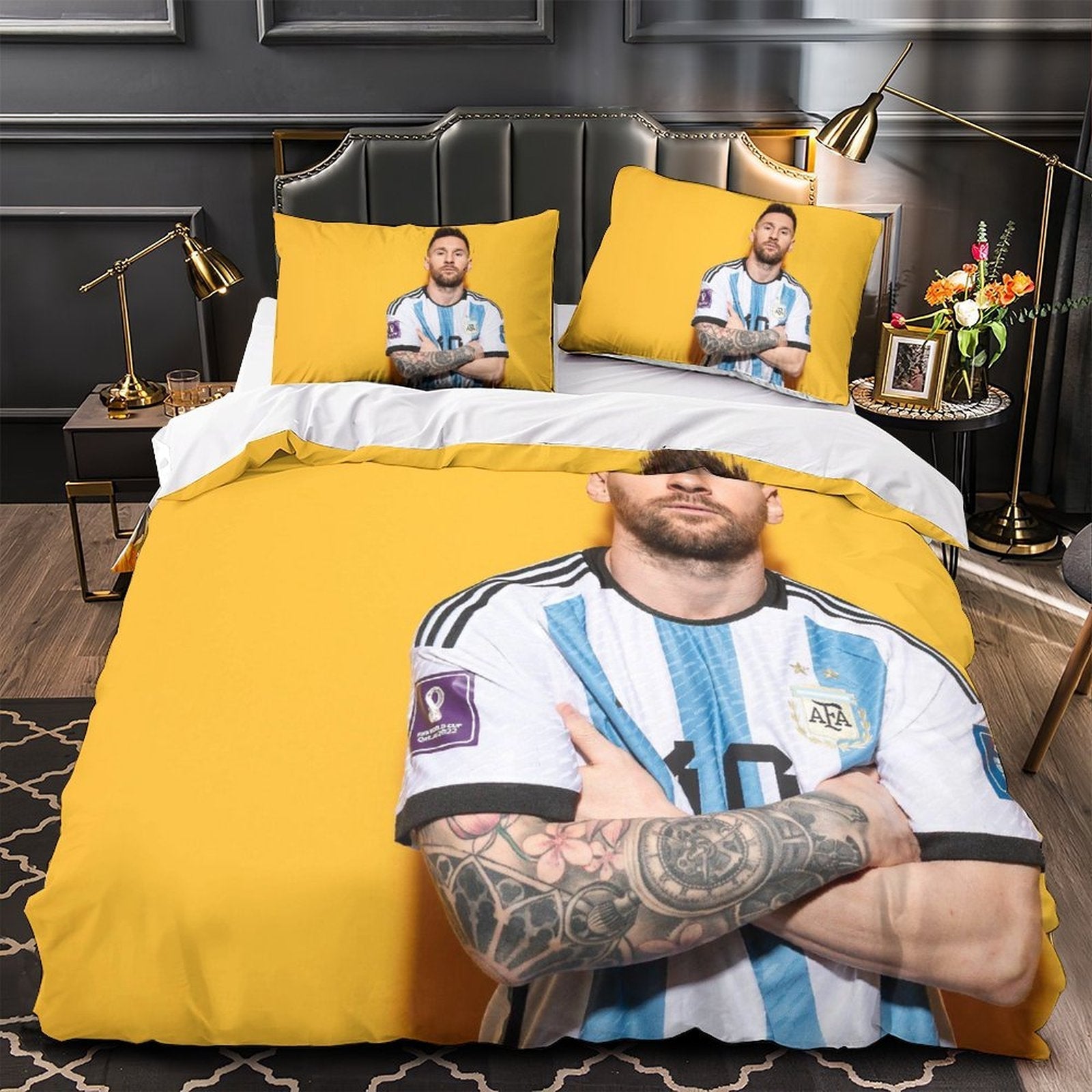 Messi Bedding Set Pattern Quilt Cover Without Filler (Online Order Only)