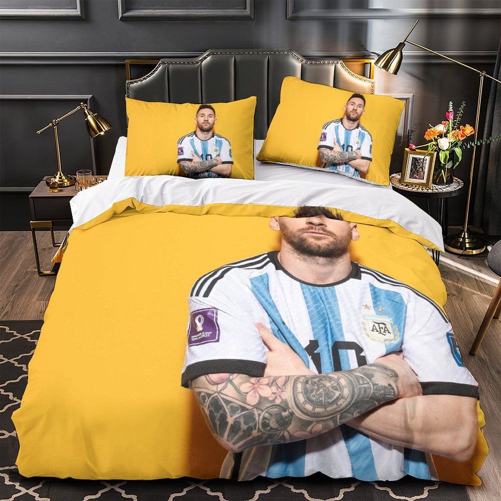 Lionel Messi Pattern Bedding Set Quilt Cover Without Filler (Online Order Only)