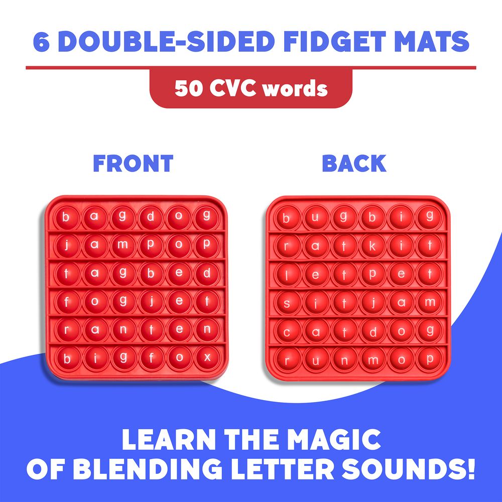 .6 Extra CVC Fidget Mats (Word Pop) (Online Order Only)
