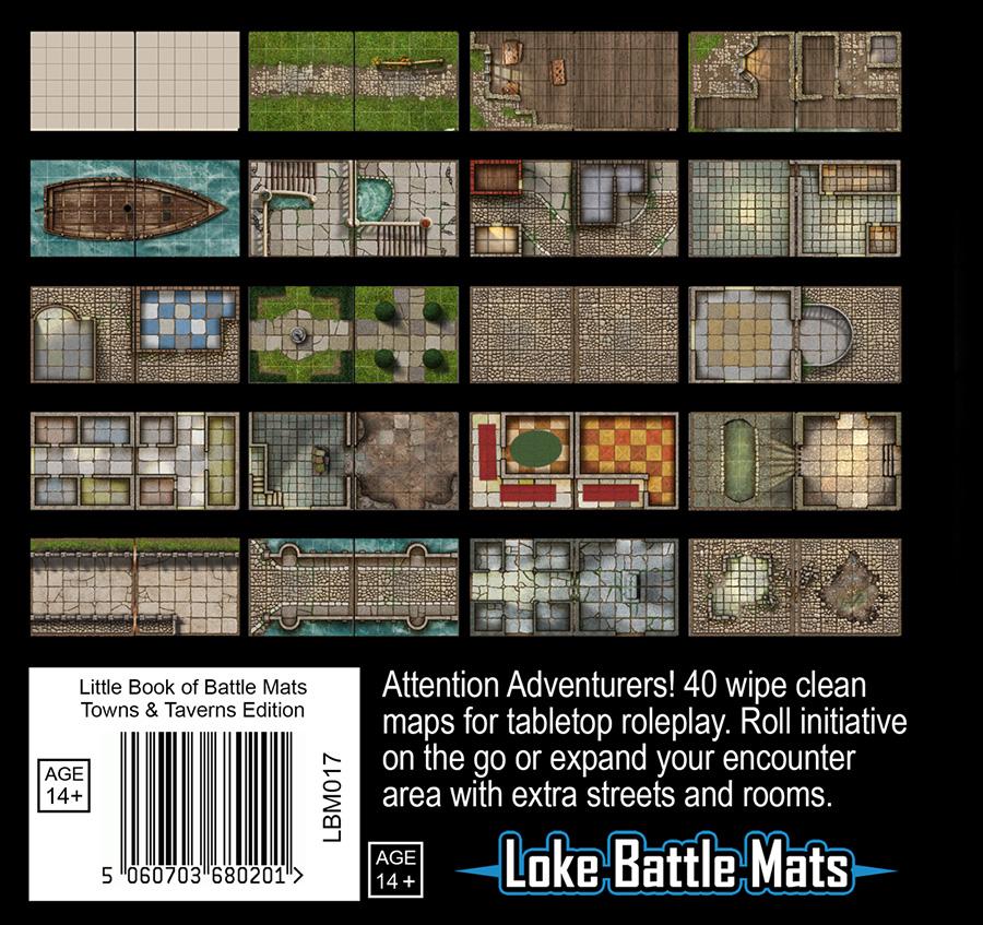 Little Book of Battle Mats: Towns & Taverns (ONLINE ORDER ONLY)