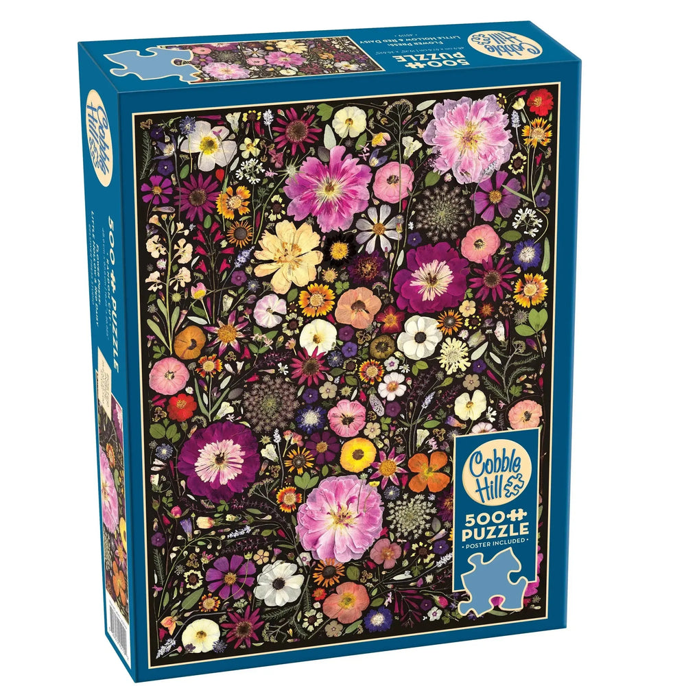 Little Hollow & Red Daisy Flower Press 500 Piece Jigsaw Puzzle Cobble Hill (ONLINE ORDER ONLY)