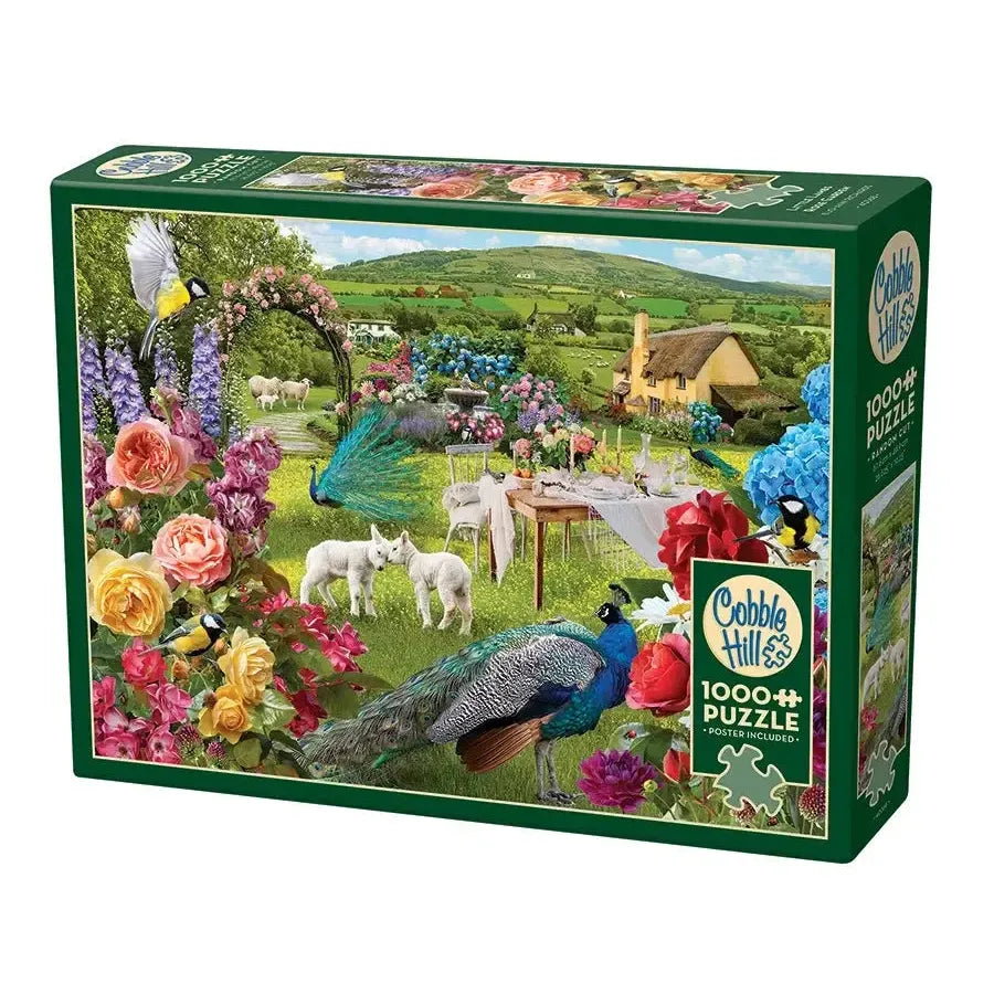 Little Lambs Rose Garden 1000 Piece Jigsaw Puzzle Cobble Hill