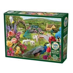 Little Lambs Rose Garden 1000 Piece Jigsaw Puzzle Cobble Hill