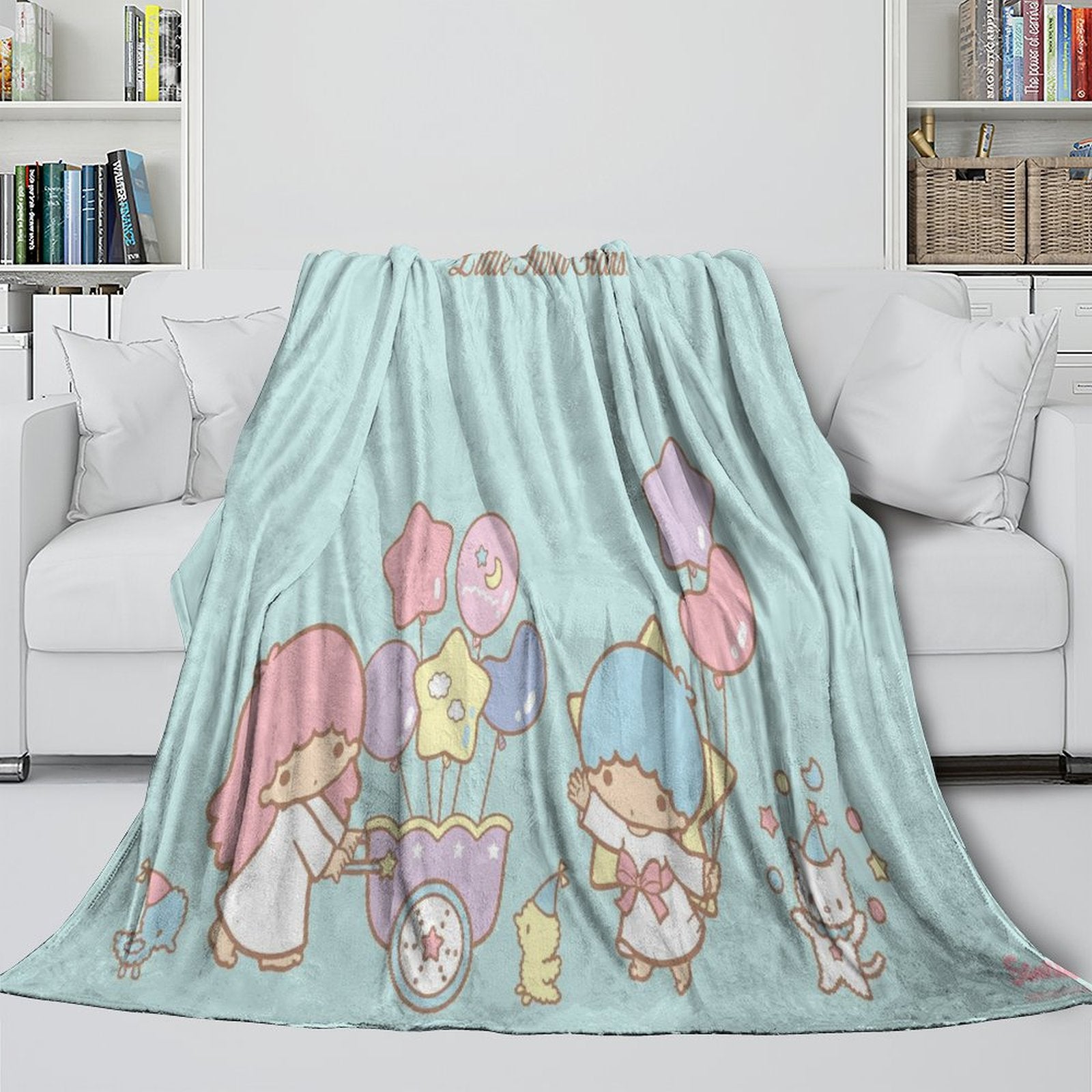Little Twin Stars Blanket Flannel Fleece Throw Room Decoration (Online Order Only)