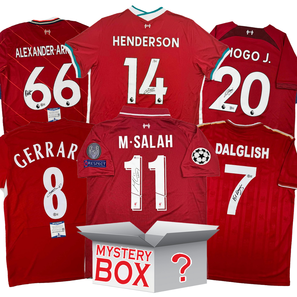 Liverpool F.C. Autographed/Signed Soccer Jersey Mystery Box with PSA JSA or Beckett COA (ONLINE ORDER ONLY)