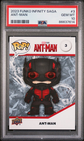 2023 UPPER DECK FUNKO POP MARVEL  ANTMAN  #3  PSA 10 (Online Order Only)