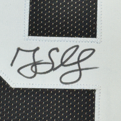 Framed Autographed/Signed Greg Lloyd 35x39 Pittsburgh Black Football Jersey Beckett BAS COA