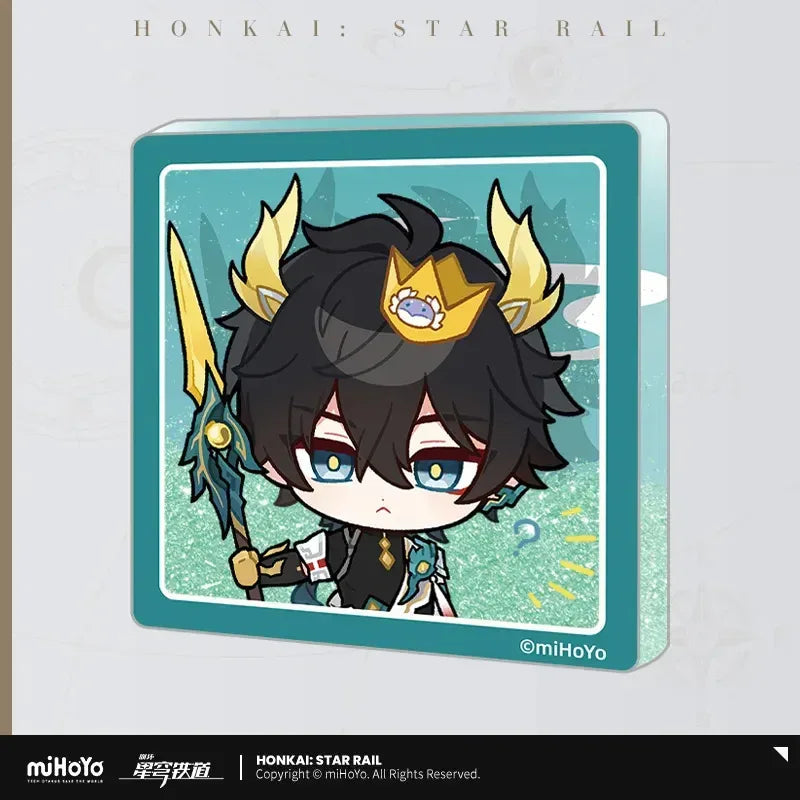 Honkai: Star Rail Pom-Pom Exhibition Series Acrylic Glitter Quicksand Refrigerator Magnets