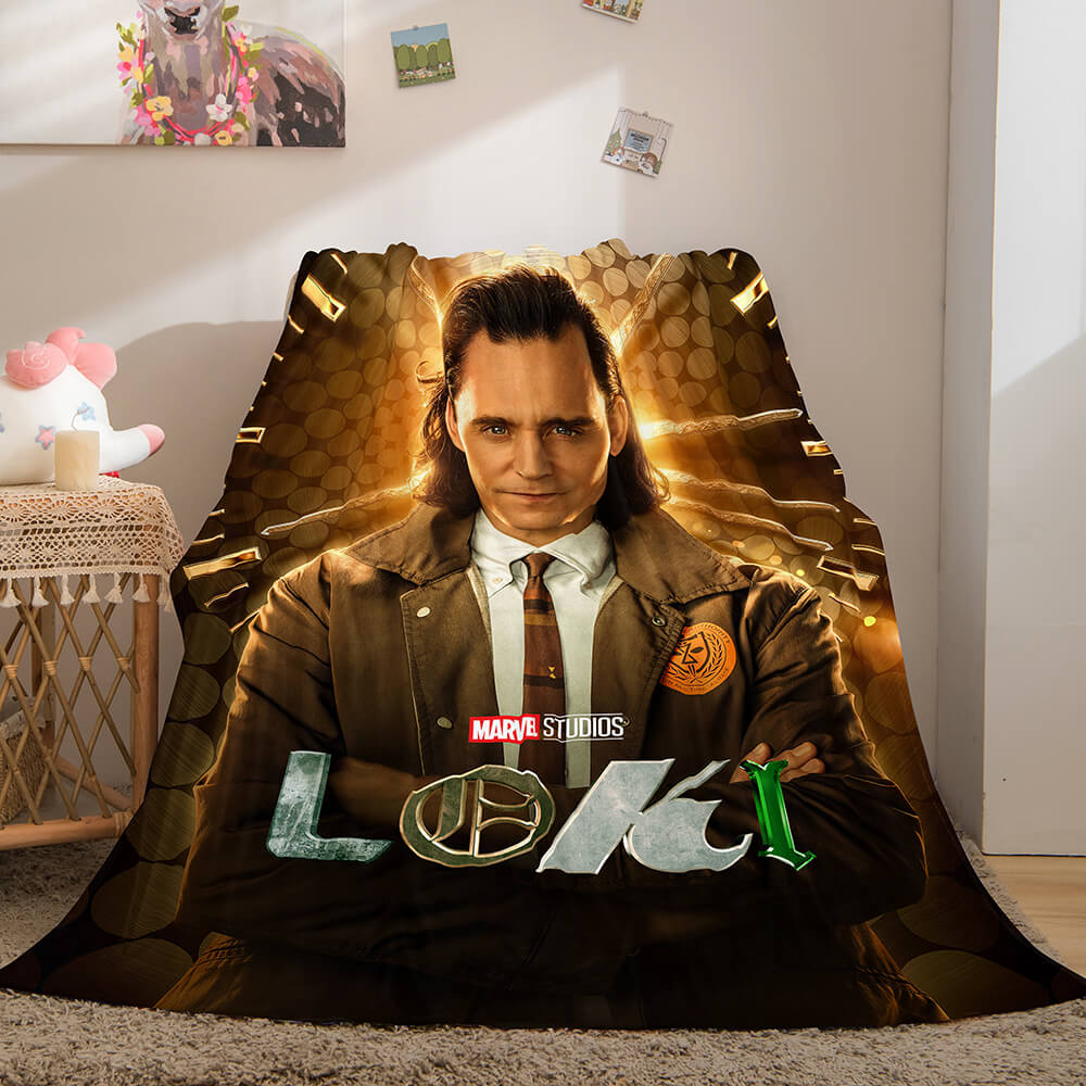 Loki Cosplay Blanket Flannel Throw Blanket Micro Fleece Plush Covers (Online Order Only)