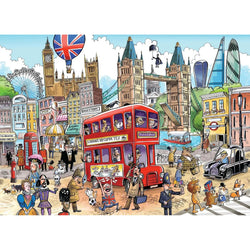 London Calling Doodle Town 1000 Piece Jigsaw Puzzle Cobble Hill