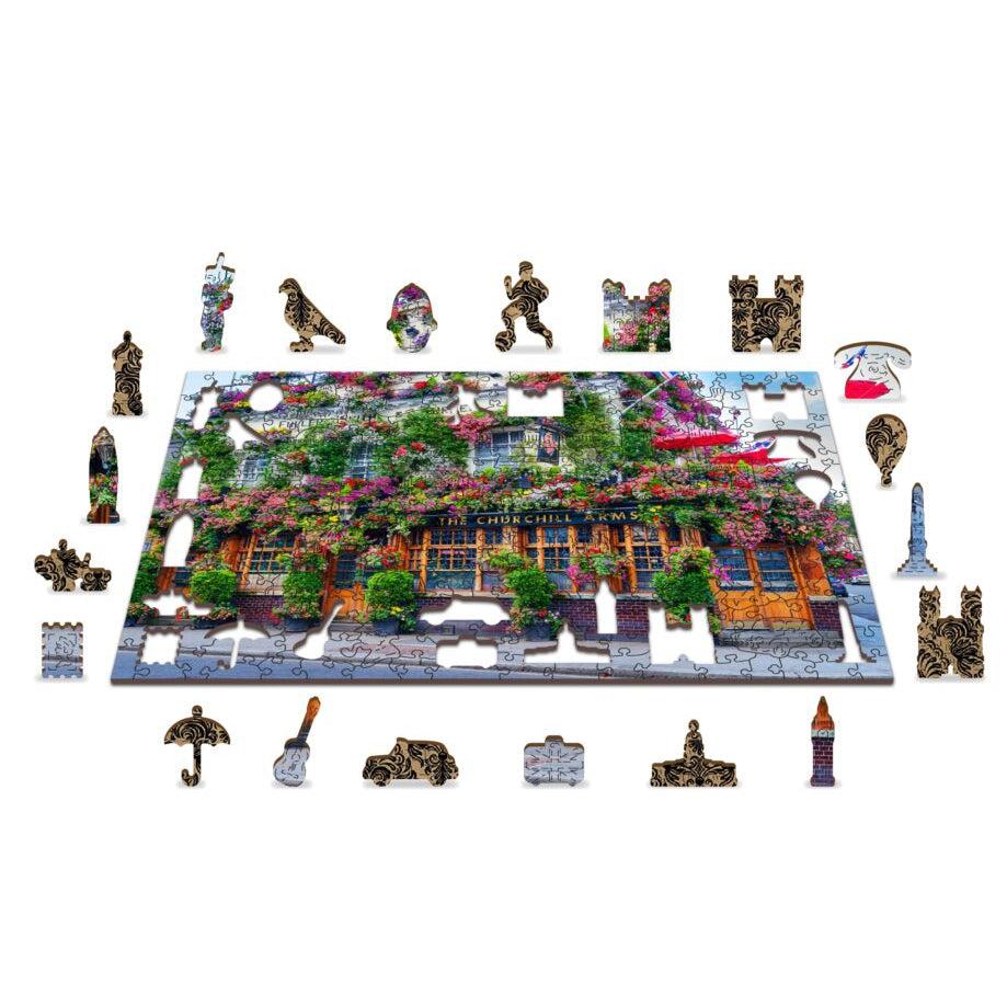 London Pub 300 Piece Wood Jigsaw Puzzle Wooden City (ONLINE ORDER ONLY)