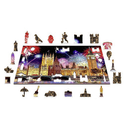 London by Night 300 Piece Wood Jigsaw Puzzle Wooden City (ONLINE ORDER ONLY)