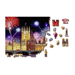 London by Night 300 Piece Wood Jigsaw Puzzle Wooden City (ONLINE ORDER ONLY)