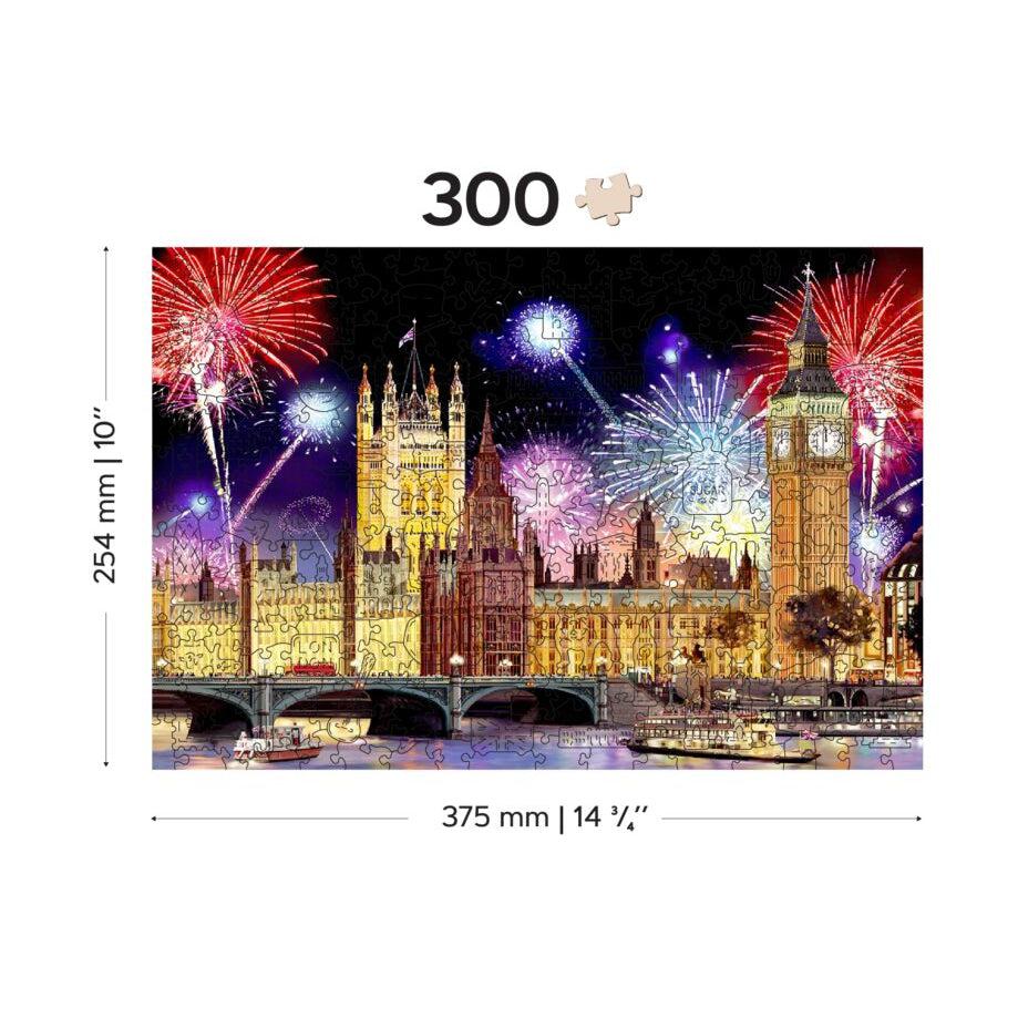 London by Night 300 Piece Wood Jigsaw Puzzle Wooden City (ONLINE ORDER ONLY)