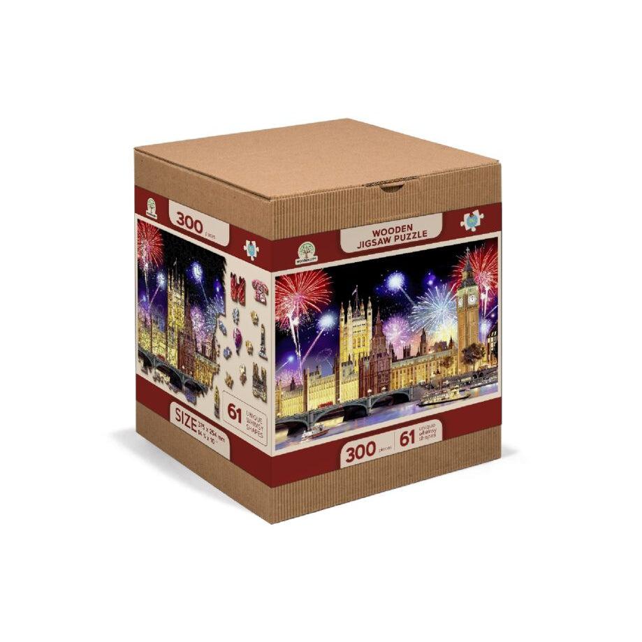 London by Night 300 Piece Wood Jigsaw Puzzle Wooden City (ONLINE ORDER ONLY)