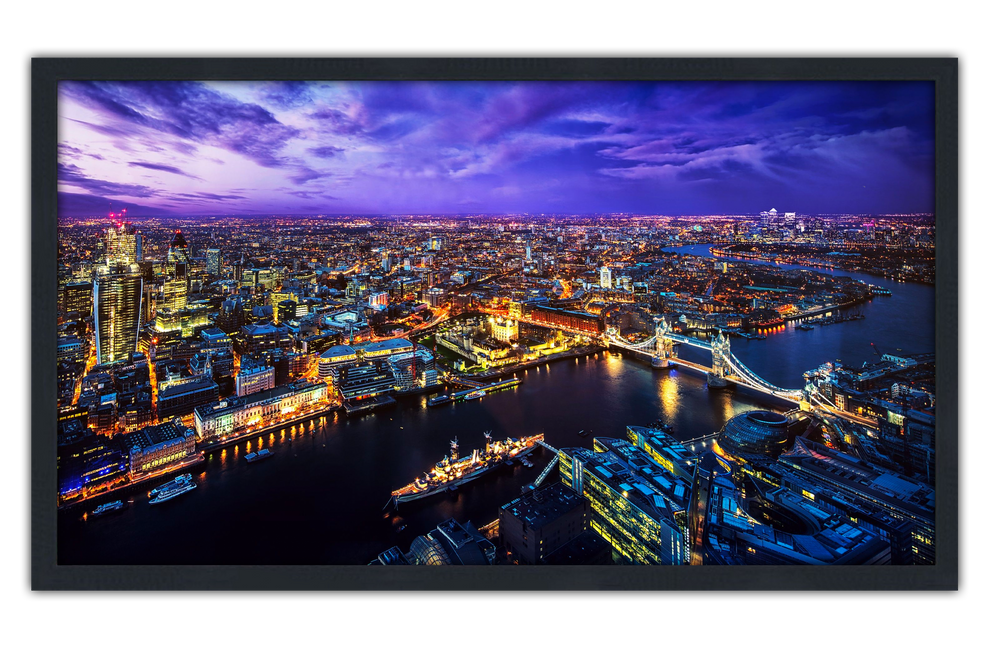 Professionally Framed Lodon England Skyline High-Resolution Panoramic Photo 12x22 Wall Art (ONLINE ORDER ONLY)