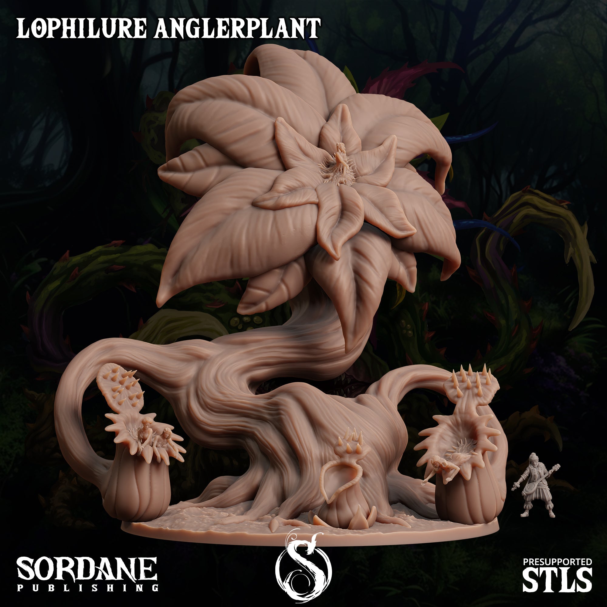 3D Printed Sordane Publishing Lophilure Anglerplant Cupid's Embrace Set 28 32mm D&D (Online Only)