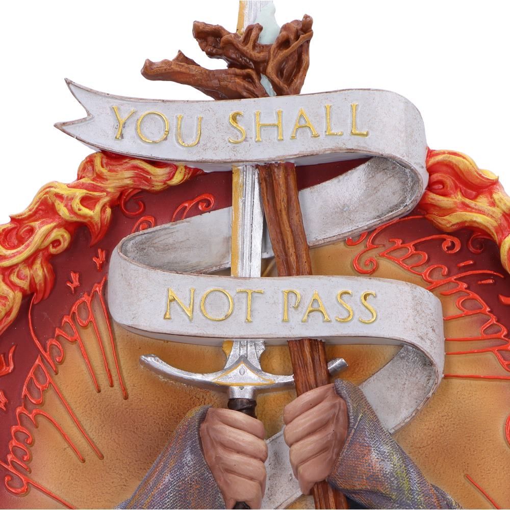 Lord of the Rings Gandalf the Grey "You Shall Not Pass" Wall Plaque (ONLINE ORDER ONLY)