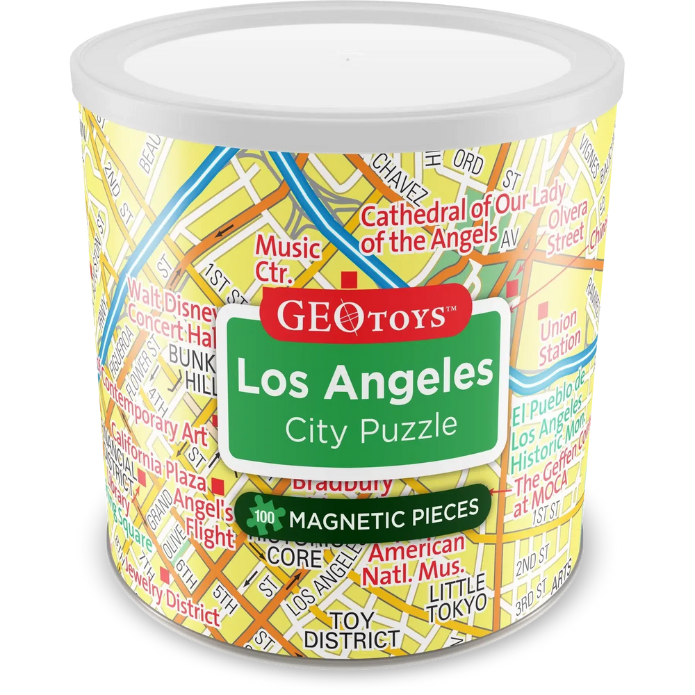 Los Angeles City 100 Piece Magnetic Jigsaw Puzzle Geotoys (ONLINE ORDER ONLY)