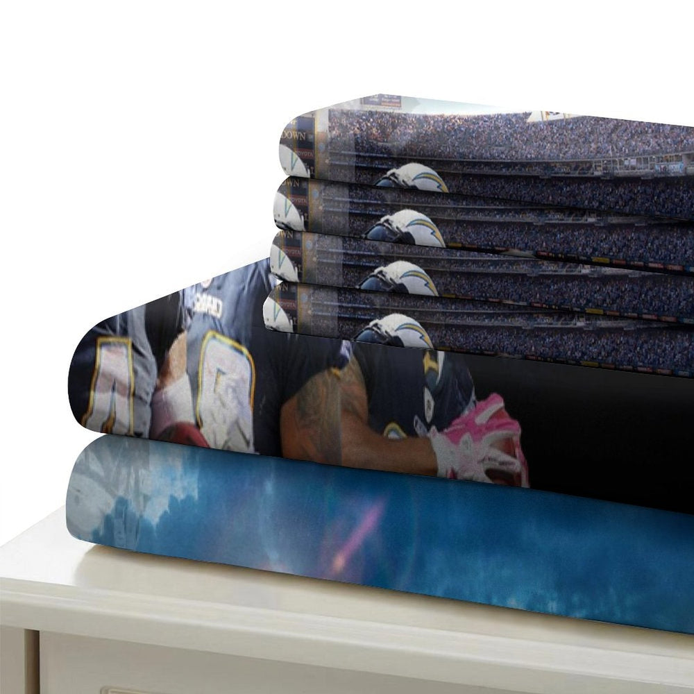Los Angeles Chargers Bedding Set Duvet Cover Without Filler (Online Order Only)