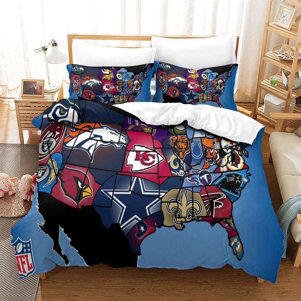 Los Angeles Chargers Bedding Set Duvet Cover Without Filler (Online Order Only)