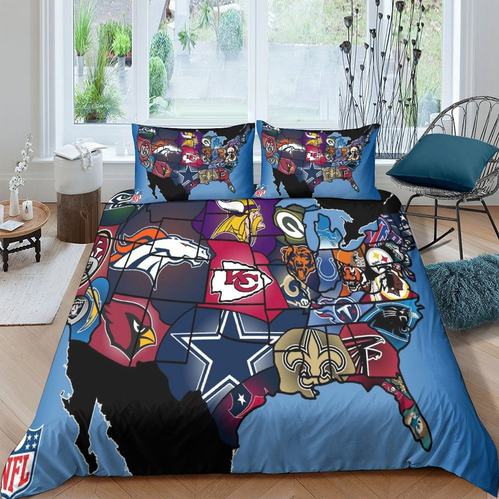 Los Angeles Chargers Bedding Set Duvet Cover Without Filler (Online Order Only)