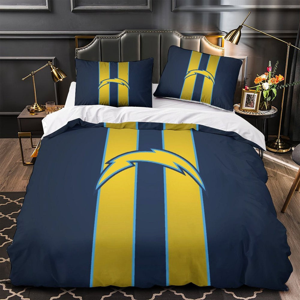 Los Angeles Chargers Bedding Set Duvet Cover Without Filler (Online Order Only)