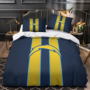 Los Angeles Chargers Bedding Set Duvet Cover Without Filler (Online Order Only)