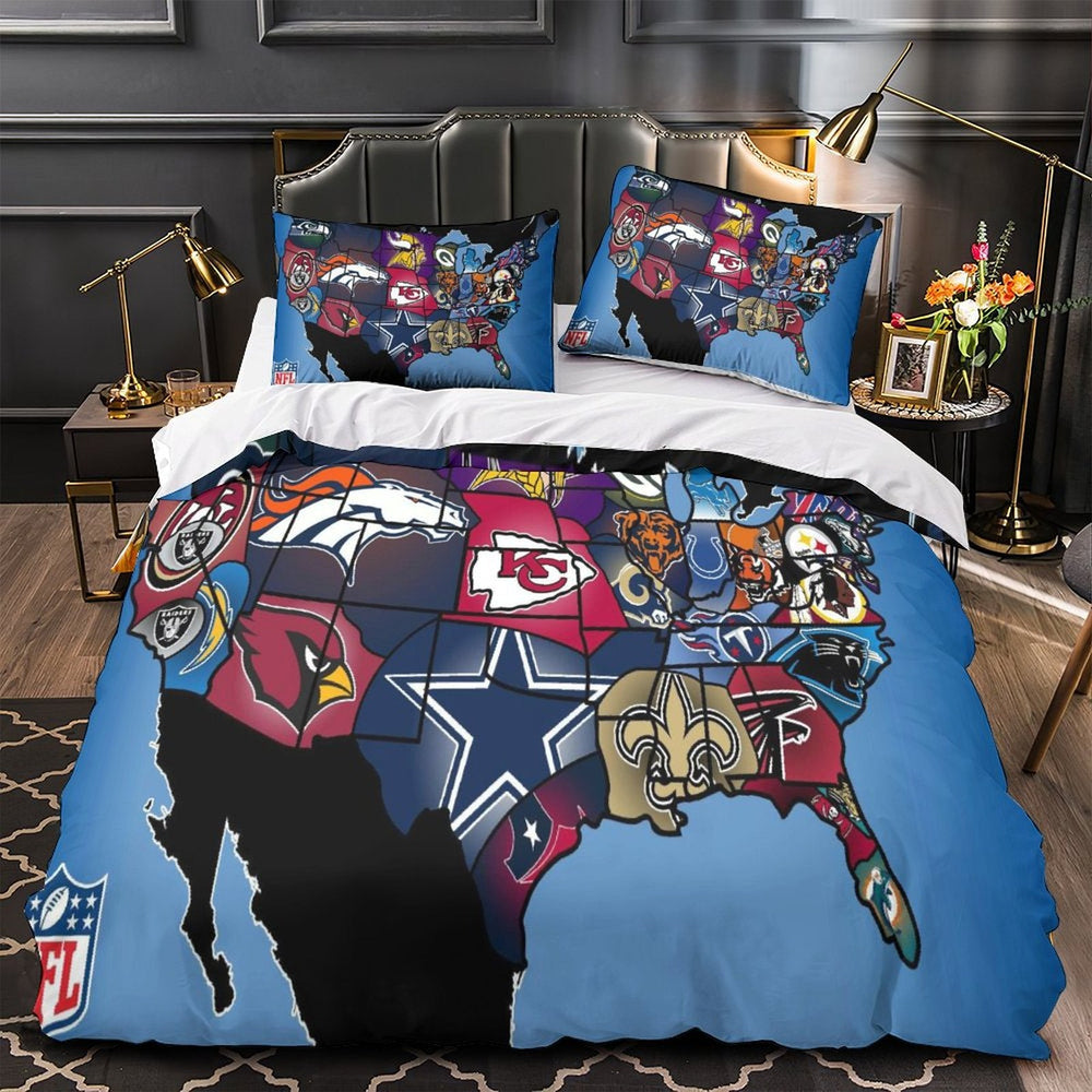 Los Angeles Chargers Bedding Set Duvet Cover Without Filler (Online Order Only)