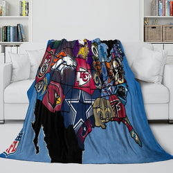 Los Angeles Chargers Blanket Flannel Fleece Throw Room Decoration (Online Order Only)