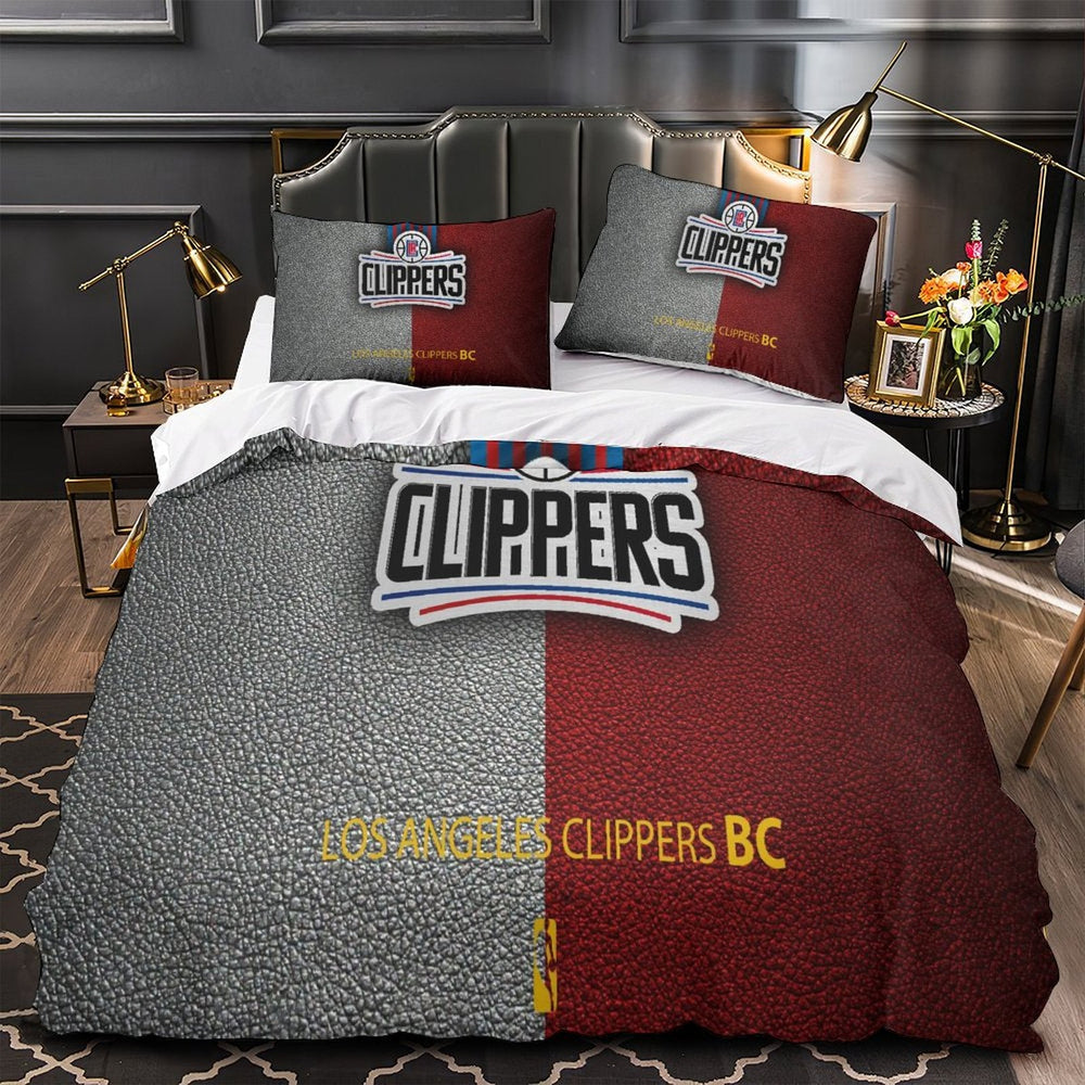 Los Angeles Clippers Bedding Set Duvet Cover Without Filler (Online Order Only)