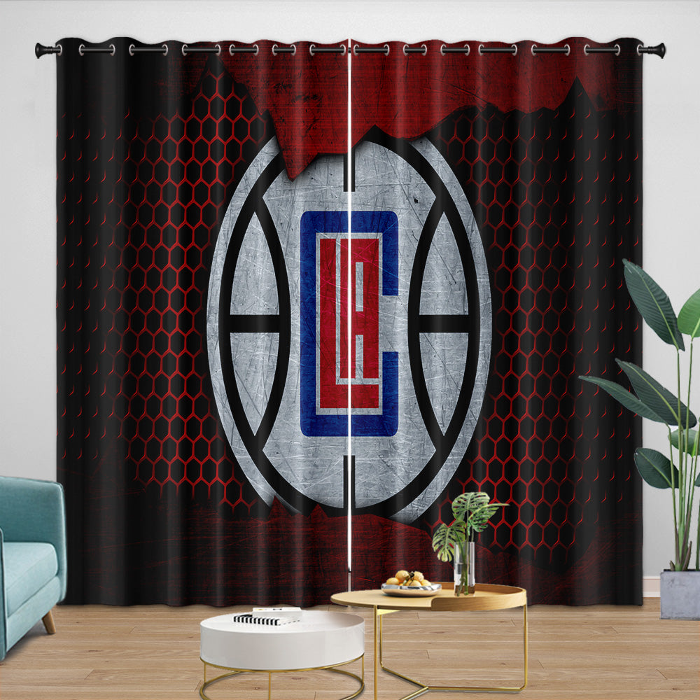 Los Angeles Clippers Curtains Blackout Window Drapes Room Decoration (Online Order Only)