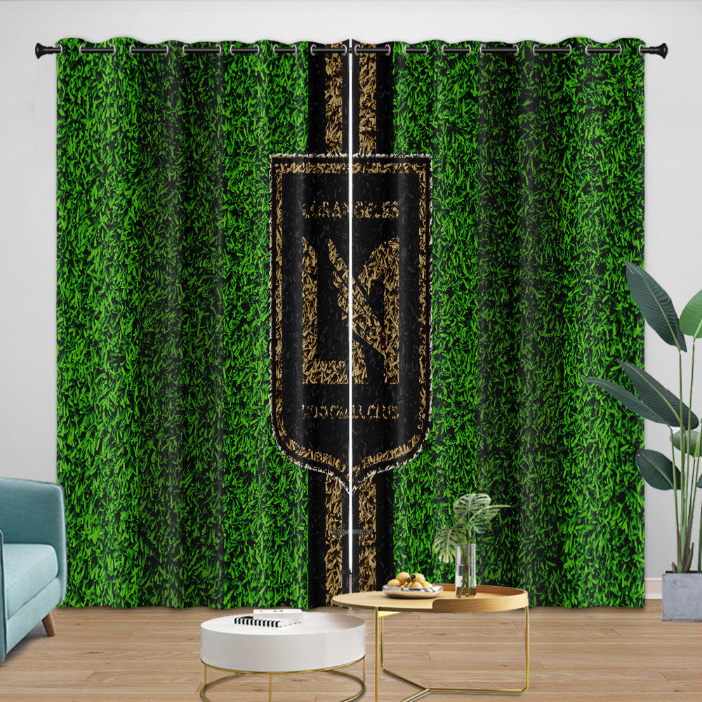 Los Angeles FC Curtains Blackout Window Drapes Room Decoration (Online Order Only)