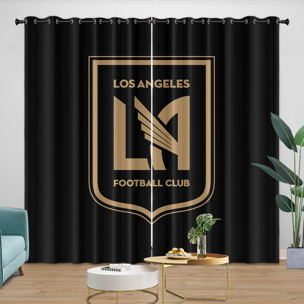 Los Angeles FC Curtains Blackout Window Drapes Room Decoration (Online Order Only)