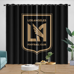 Los Angeles FC Curtains Blackout Window Drapes Room Decoration (Online Order Only)