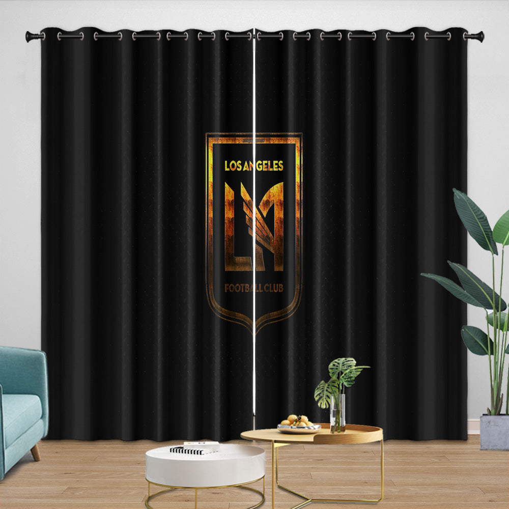 Los Angeles FC Curtains Blackout Window Drapes Room Decoration (Online Order Only)