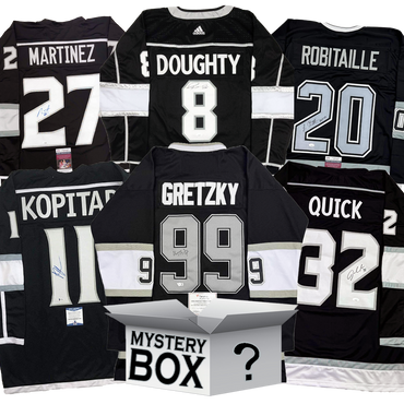 Autographed/Signed Los Angeles Hockey Jersey Mystery Box with PSA JSA or Beckett COA (ONLINE ORDER ONLY)