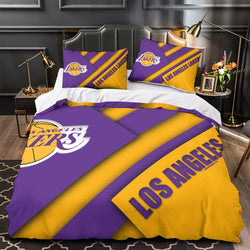 Los Angeles Lakers Bedding Set Pattern Quilt Duvet Cover (Online Order Only)
