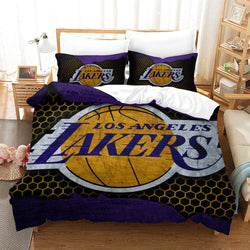 Los Angeles Lakers Bedding Set Pattern Quilt Duvet Cover (Online Order Only)