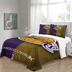 Los Angeles Lakers Bedding Set Pattern Quilt Duvet Cover (Online Order Only)