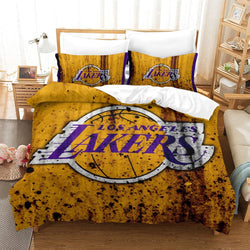 Los Angeles Lakers Bedding Set Pattern Quilt Duvet Cover (Online Order Only)
