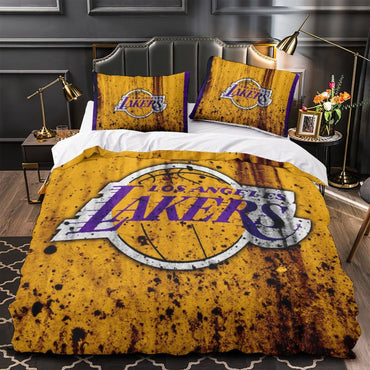 Los Angeles Lakers Bedding Set Pattern Quilt Duvet Cover (Online Order Only)