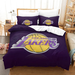 Los Angeles Lakers Bedding Set Pattern Quilt Duvet Cover (Online Order Only)