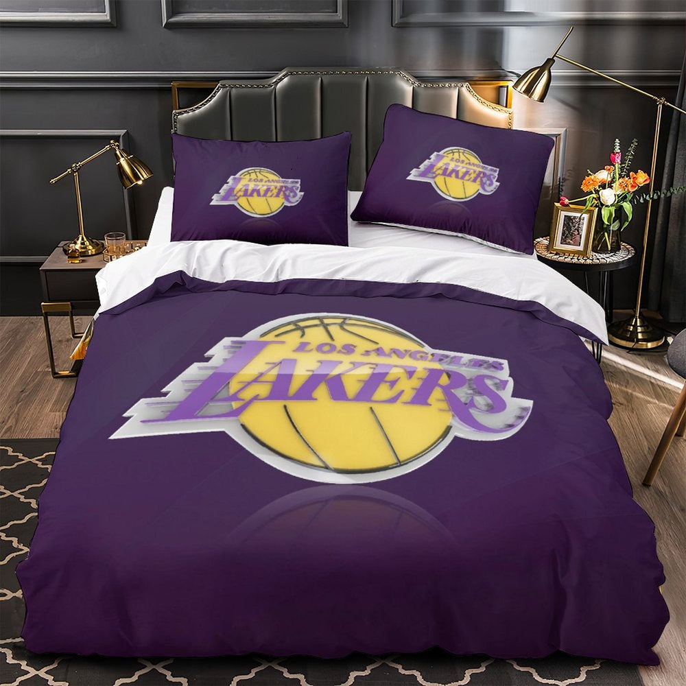 Los Angeles Lakers Bedding Set Pattern Quilt Duvet Cover (Online Order Only)