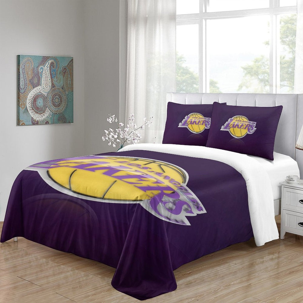 Los Angeles Lakers Bedding Set Pattern Quilt Duvet Cover (Online Order Only)
