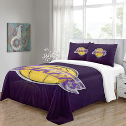 Los Angeles Lakers Bedding Set Pattern Quilt Duvet Cover (Online Order Only)